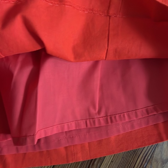 J. Crew Marine Orange A-Line Linen Blend Mini Skirt with Gold Buttons - OOP - Picture 7 of 7